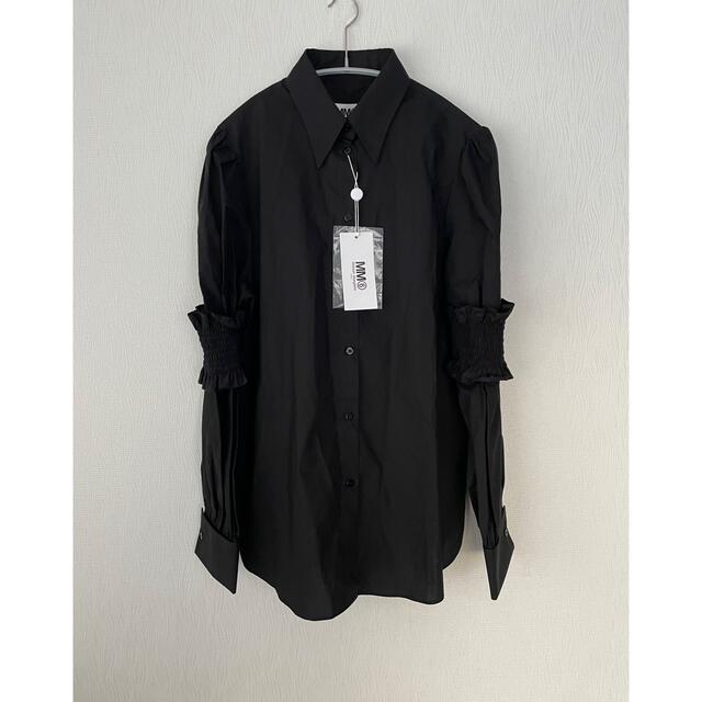 【新品】MM6MaisonMargiela  ブラック 2way シャツ74㎝肩幅