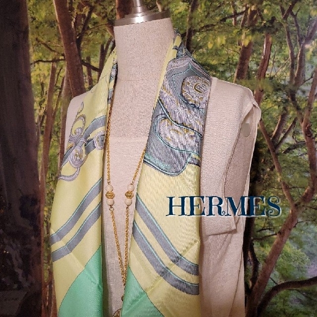 HERMES - 未使用 レア 稀少 HERMES エルメス スカーフ カレ90の HERMES - 未使用 レア 稀少 HERMES エルメス スカーフ カレ90の
