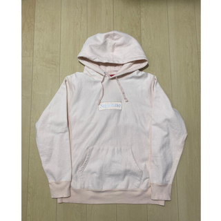 Supreme - Supreme box logo hoodie peach 確実正規品 Lの通販 by ...