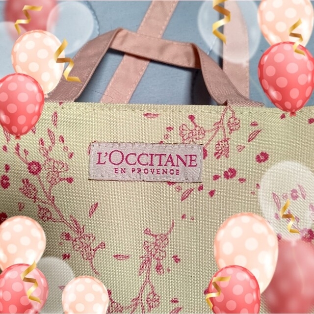 L'OCCITANE(ロクシタン)の【非売品・新品】L'OCCITANEの桜柄🌸トートバッグ レディースのバッグ(トートバッグ)の商品写真