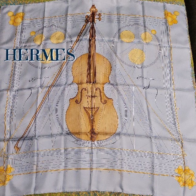 完璧 Hermes - レア　稀少　HERMES　エルメス　スカーフ　カレ90　球体が奏でる音楽 バンダナ+スカーフ