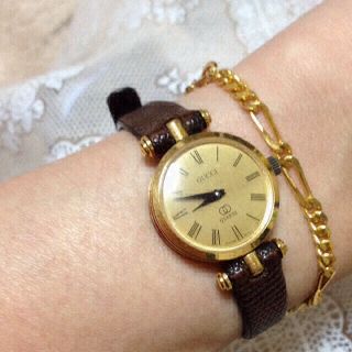 グッチ(GUCCI)のGUCCIゴールド＆ブラウン✨(腕時計)