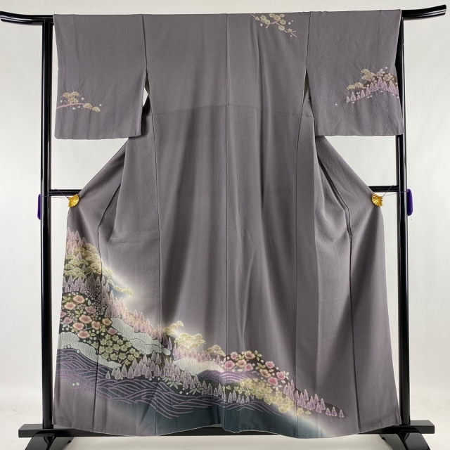 【正規品質保証】 名品 訪問着 158cm 【中古】 正絹 65cm 着物 【正規品質保証】 名品 訪問着 158cm 【中古】 正絹 65cm 着物