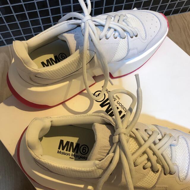 MM6(エムエムシックス)の限定SALE！EU39【新品】mm6メゾンマルジェラ　厚底  スニーカー グレー レディースの靴/シューズ(スニーカー)の商品写真
