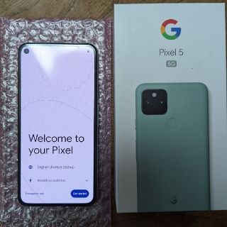 グーグルピクセル(Google Pixel)のPixel 5 ソータセージ　Google　新品ディスプレイ(スマートフォン本体)