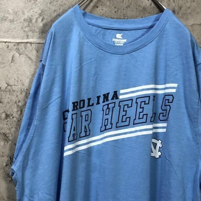 TAR HEELS チームロゴ USA輸入 オーバーサイズ Tシャツ メンズのトップス(Tシャツ/カットソー(半袖/袖なし))の商品写真