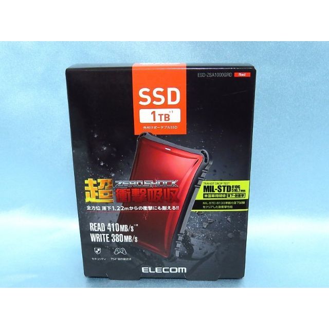 ELECOM エレコム 【ESD-ZSA1000GRD】1TB ポータブルSSD