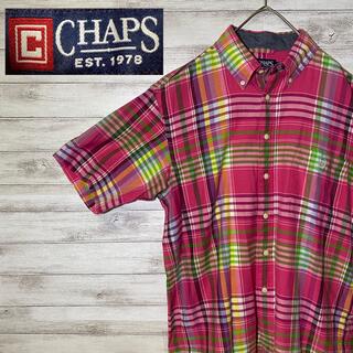 ラルフローレン(Ralph Lauren)のチャンプスラルフローレン　半袖チェックシャツ　刺繍ロゴ　ゆるたぼ　オーバーサイズ(シャツ)
