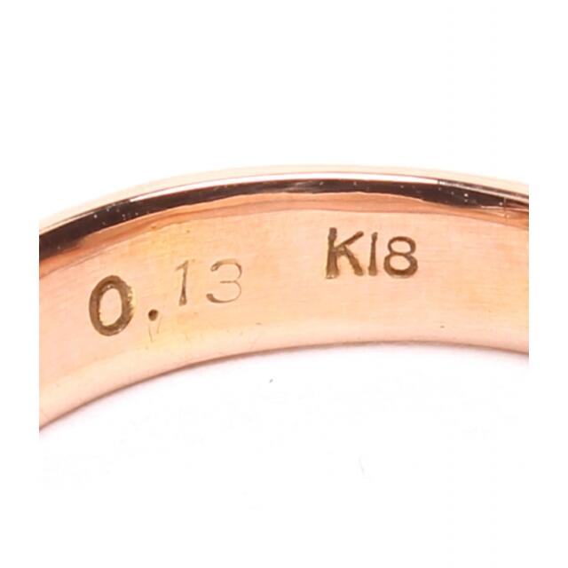 美品    ピンキーリング 指輪 K18 ダイヤ0.13ct　 レディース 4号
