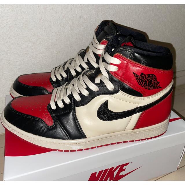 NIKE(ナイキ)のNike Air Jordan 1 High OG Bred Toe オマージュ メンズの靴/シューズ(スニーカー)の商品写真