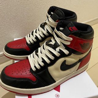 NIKE - Nike Air Jordan 1 High OG Bred Toe オマージュの通販 by