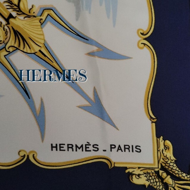 レア　稀少　HERMES　エルメス　スカーフ　カレ90　帆船