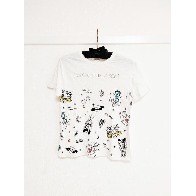 ZARA KIDS(ザラキッズ)のZARA＊BOYS＊Tシャツ＊ホワイト＊サイズ9＊134㎝【着用品2】 キッズ/ベビー/マタニティのキッズ服男の子用(90cm~)(Tシャツ/カットソー)の商品写真