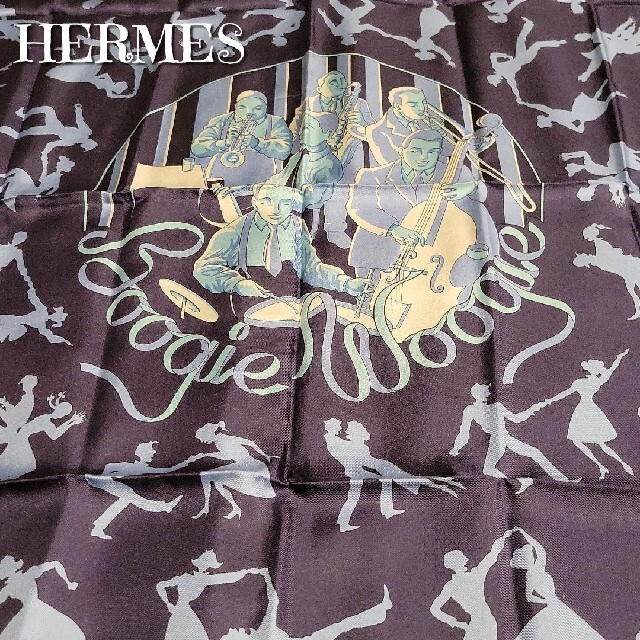 レア 稀少 HERMES エルメス スカーフ カレ90 ブギウギ - バンダナ/スカーフ