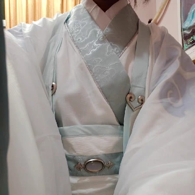 T⑫4 公式 魔道祖師 藍忘機 成人 コスプレ 武器 剣 ウィッグ 靴 キャンペーン