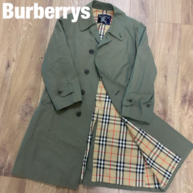 BURBERRY(バーバリー)のバーバリーズ Burberrys ステンカラーコート　玉虫色 レディースのジャケット/アウター(チェスターコート)の商品写真