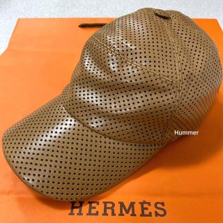 エルメス(Hermes)の完全正規品 良品 激レア エルメス パンチレザー ベースボールキャップ(キャップ)