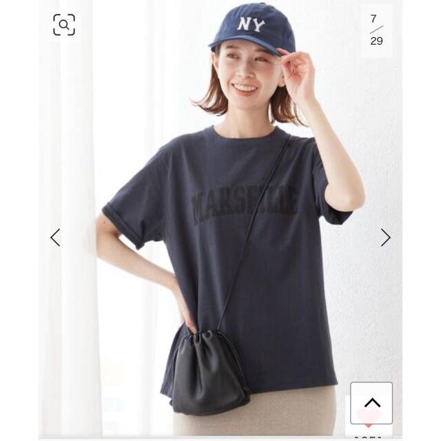 SLOBE IENA(スローブイエナ)のスローブイエナ　MARSEILLE ロゴTシャツ　グレー レディースのトップス(Tシャツ(半袖/袖なし))の商品写真