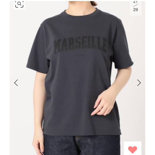 SLOBE IENA(スローブイエナ)のスローブイエナ　MARSEILLE ロゴTシャツ　グレー レディースのトップス(Tシャツ(半袖/袖なし))の商品写真