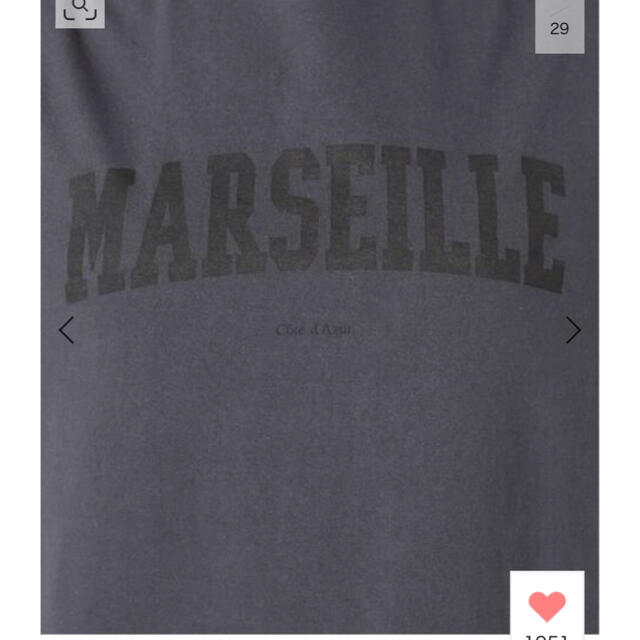 SLOBE IENA(スローブイエナ)のスローブイエナ　MARSEILLE ロゴTシャツ　グレー レディースのトップス(Tシャツ(半袖/袖なし))の商品写真