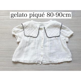 ジェラートピケ(gelato pique)のジェラートピケ 半袖 トップス マリンガーゼ セーラー 80cm(Ｔシャツ)