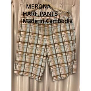 古着 00'S MERONA メローナ チェック L XL(ショートパンツ)