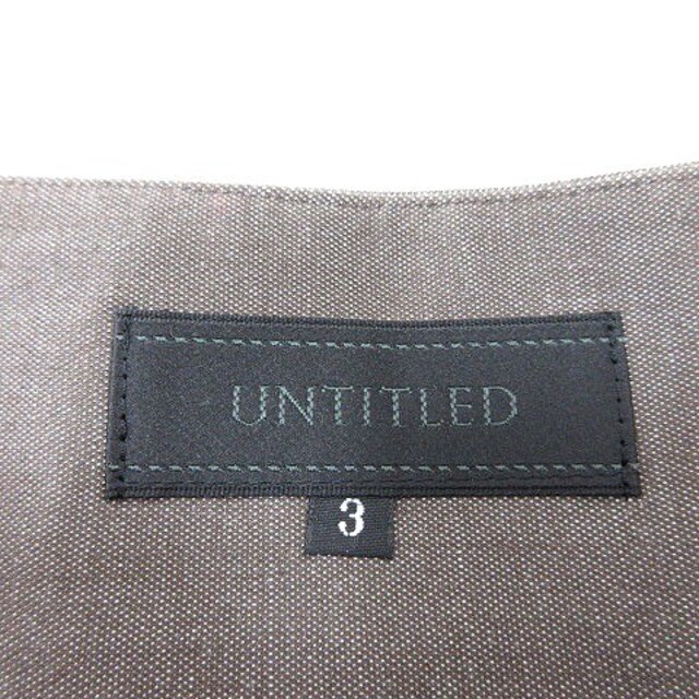 UNTITLED(アンタイトル)のアンタイトル UNTITLED プリーツスカート ひざ丈 3 グレージュ /MN レディースのスカート(ひざ丈スカート)の商品写真