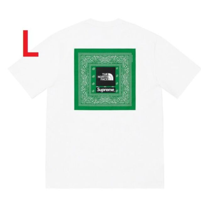 supreme TNF Bandana Tee L 白 - Tシャツ/カットソー(半袖/袖なし)