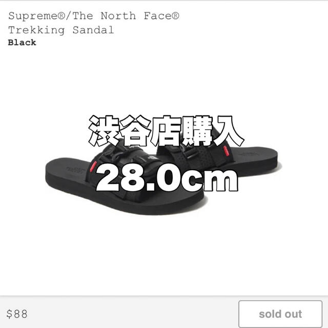 Supreme(シュプリーム)のThe North Face Supreme Sandal Black メンズの靴/シューズ(ビーチサンダル)の商品写真