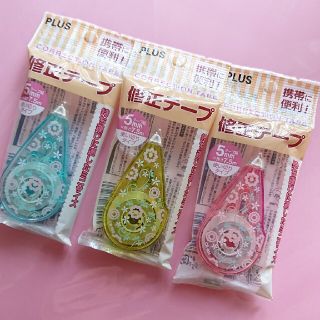 PLUS - PLUS  修正テープ  花柄 3個セット