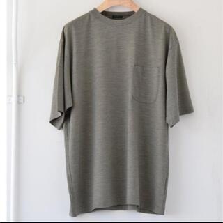 コモリ(COMOLI)の新品未使用 22ss COMOLI ウール天竺TシャツBORDER ボーダー 4(Tシャツ/カットソー(半袖/袖なし))