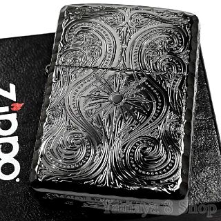 ジッポー(ZIPPO)の新品 ZIPPO アーマー５面アラベスク 全角リューター BK ジッポライター(タバコグッズ)