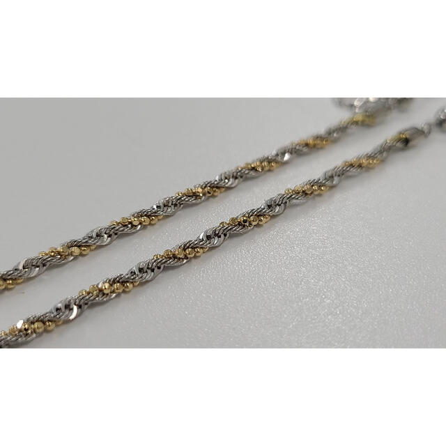 ミックスカラー PT950\k18YG ブレスレット 新品 1本 ...