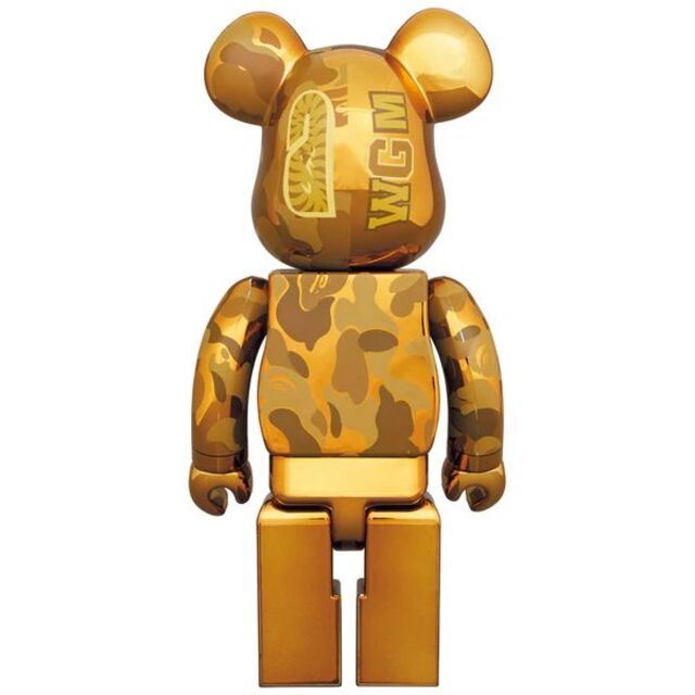 BE@RBRICK BAPE CAMO SHARK 100％ 400％ GOLDGOLDサイズ