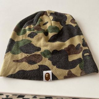 アベイシングエイプ(A BATHING APE)のエイプカモ柄ビーニー(ニット帽/ビーニー)