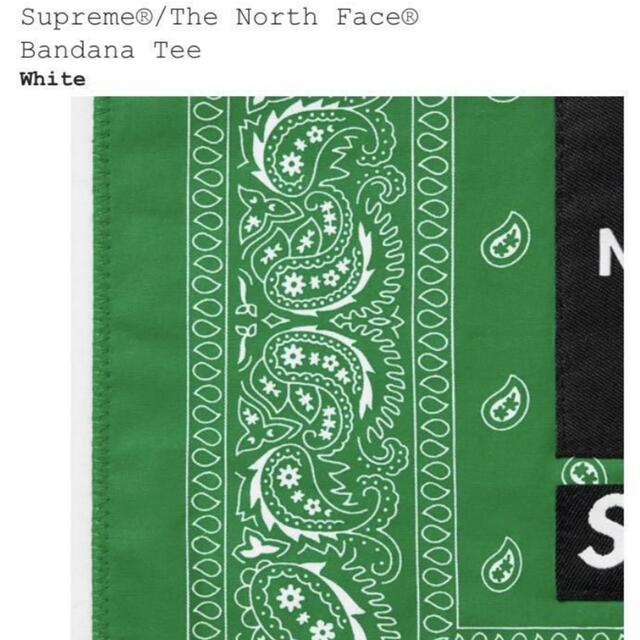 L 白 Supreme The North Face Bandana Tee-eastgate.mk