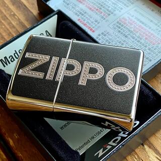 ZIPPO - ZIPPO ロゴ 彫込み 両面加工 黒 ジッポーの通販 by オレガノ's