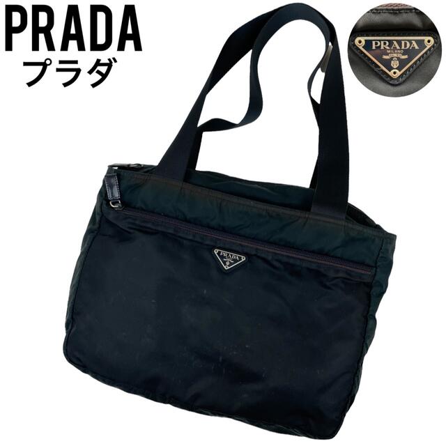 世界の ✨美品 PRADA プラダ ハンドバッグ ブラック 黒 ナイロン