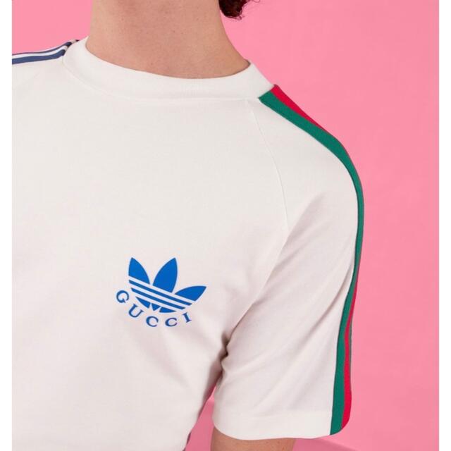 Adidas x Gucci トレフォイルTシャツ ホワイト Lサイズ 箱付新品