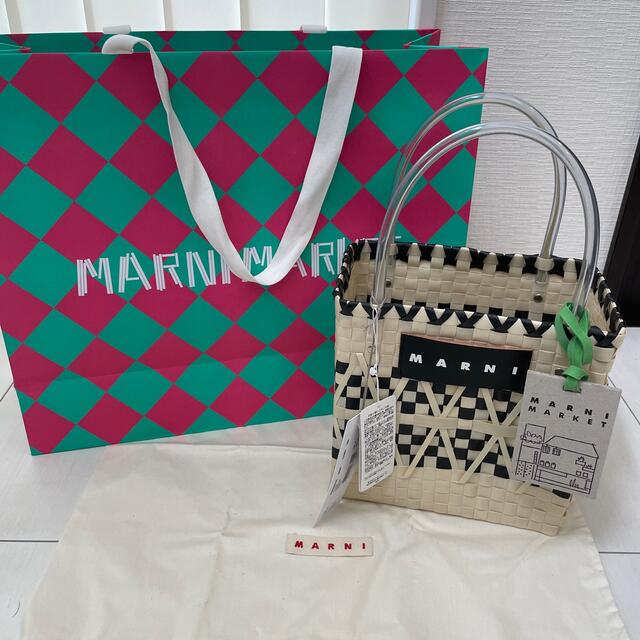 新品 MARNI スクランブルバッグ マルニマーケット カゴバッグ