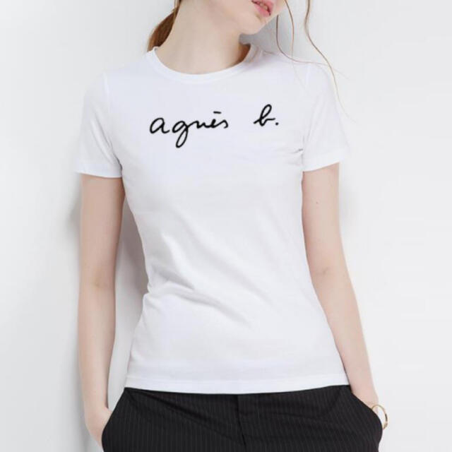 アニエスベー agnes b ロゴ Tシャツ ホワイト