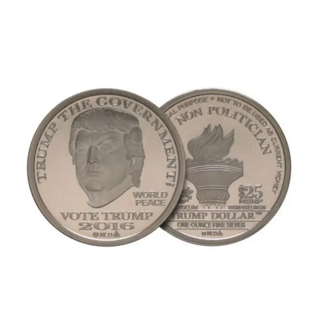 トランプ大統領銀貨　三種