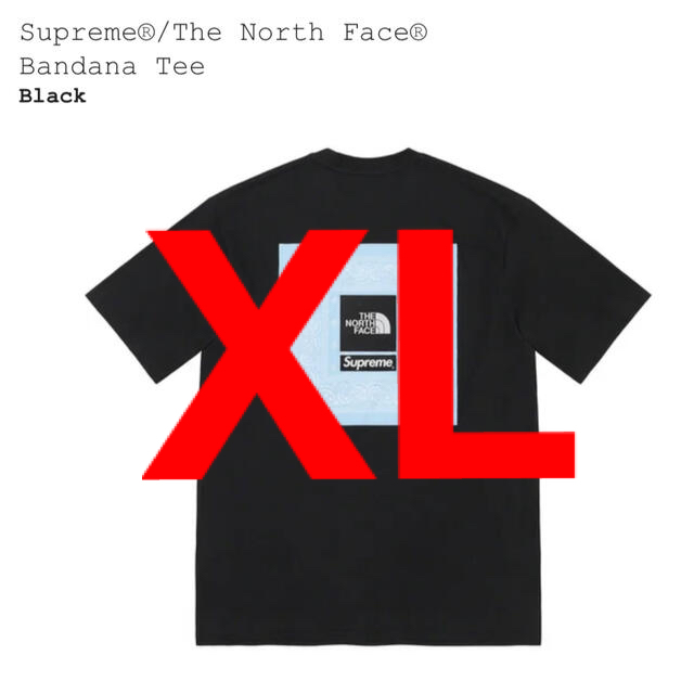 supreme north face bandana Tee 黒 XL - Tシャツ/カットソー(半袖/袖なし)