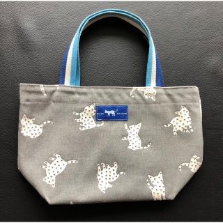 猫　バッグ　ラインストーン    お散歩バッグ　猫柄(バッグ)