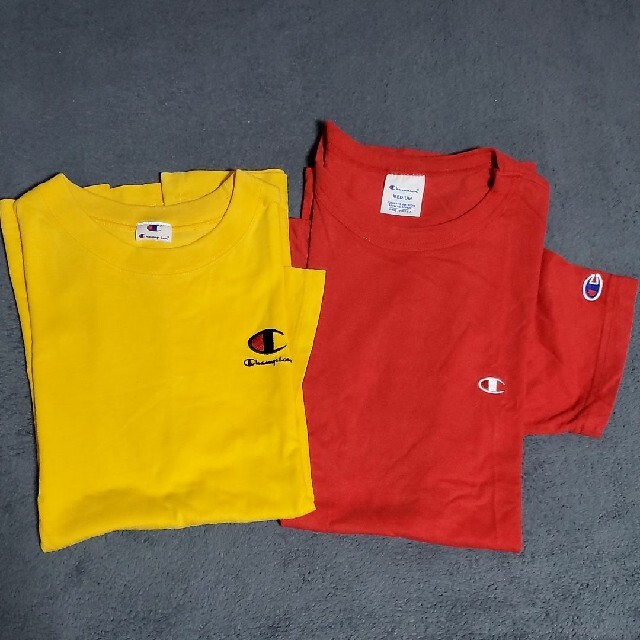 Champion Champion Tシャツ2枚セット adidas、FILA、NIKE、GUの通販 by You 2点セット ナイキTシャツ&チャンピオンTシャツ