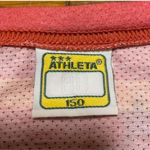 ATHLETA(アスレタ)のATHLETA アスレタ ジュニア ボーダー半袖Tシャツ レッド 150 スポーツ/アウトドアのサッカー/フットサル(ウェア)の商品写真