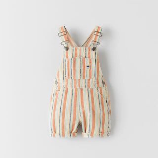 ザラキッズ(ZARA KIDS)のZARA ストライプ柄ショート丈オーバーオール(その他)