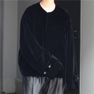 stein 21ss NO COLLAR VELVET JACKET(ノーカラージャケット)