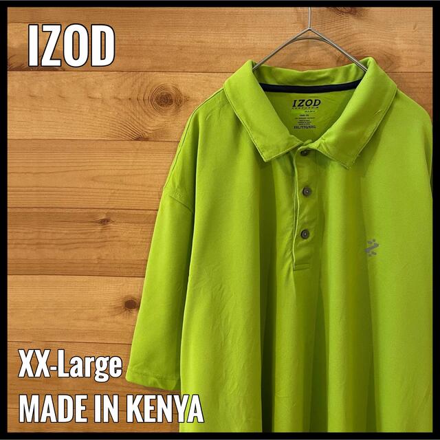 【IZOD】XXL ビッグサイズ ポロシャツ ポリエステル ワンポイント 古着 メンズのトップス(ポロシャツ)の商品写真