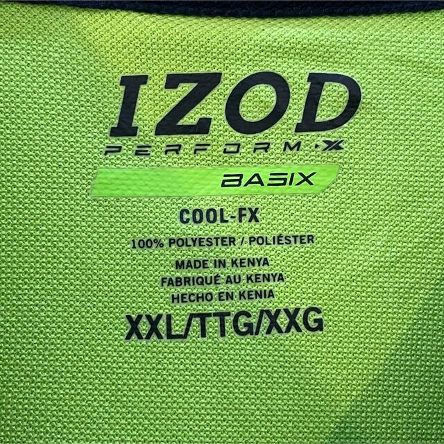 【IZOD】XXL ビッグサイズ ポロシャツ ポリエステル ワンポイント 古着 メンズのトップス(ポロシャツ)の商品写真